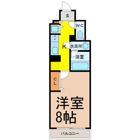 新栄町駅 徒歩10分 8階の物件間取画像